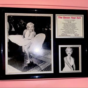 Marilyn Monroe `The Seven Year Itch’ Picture Framed Matted Memorabilia ⭐️